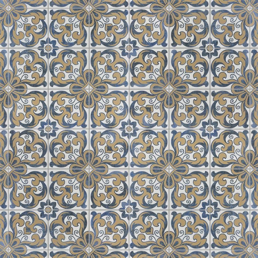 SomerTile - Harmonia 13 in. x 13 in. Ceramic Tile - Royal Bloom Variation