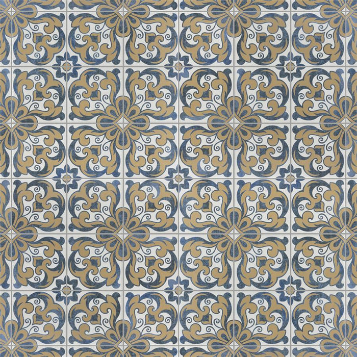 SomerTile - Harmonia 13 in. x 13 in. Ceramic Tile - Royal Bloom Variation