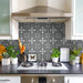 SomerTile - Harmonia 13 in. x 13 in. Ceramic Tile - Vintage Black Kitchen Install