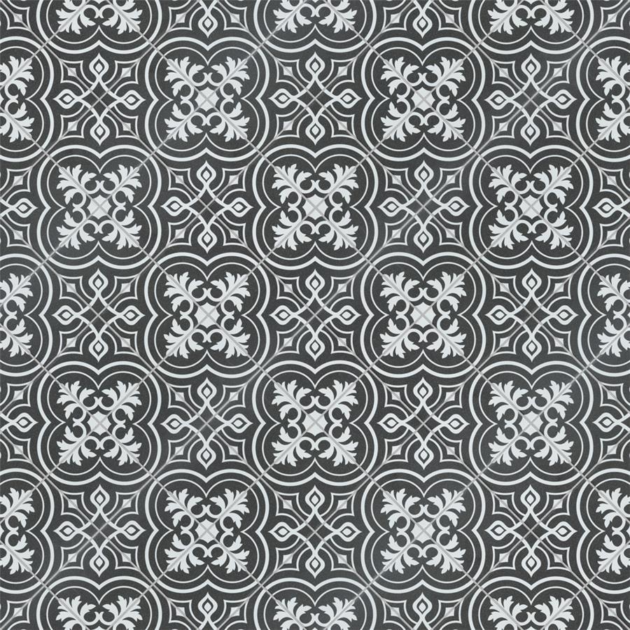 SomerTile - Harmonia 13 in. x 13 in. Ceramic Tile - Vintage Black Variation 2