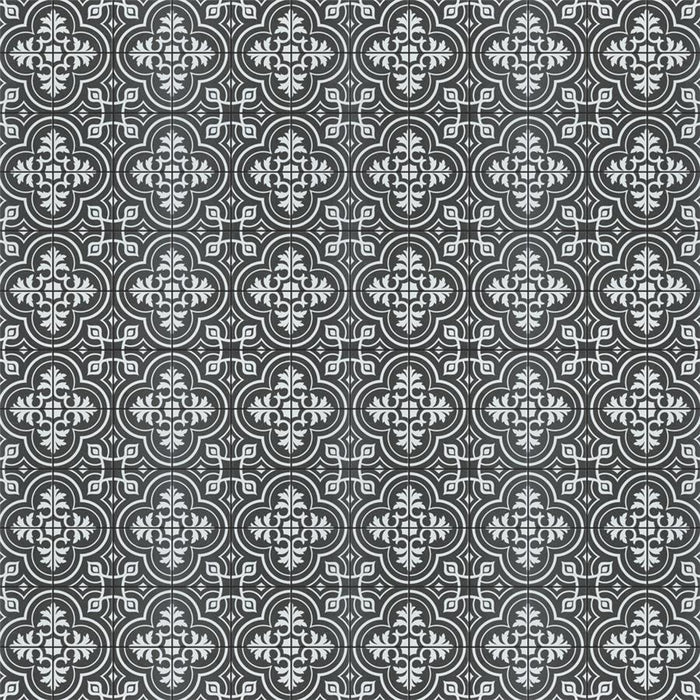 SomerTile - Harmonia 13 in. x 13 in. Ceramic Tile - Vintage Black Variation 3