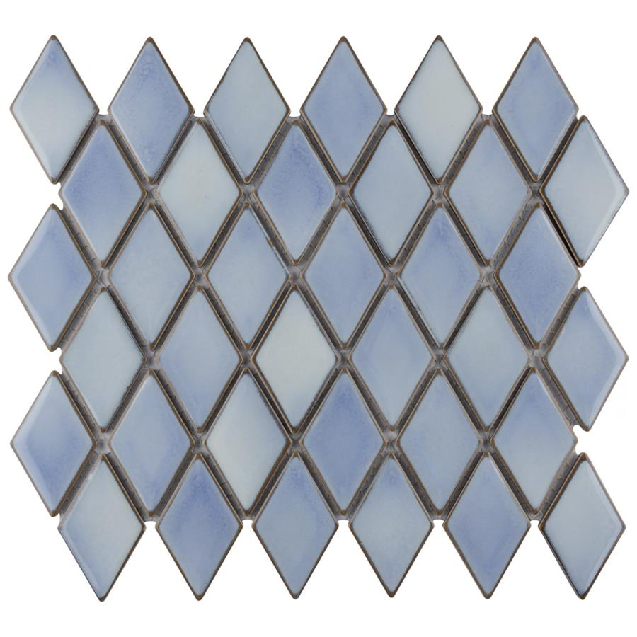 SomerTile - Hudson Kite Porcelain Mosaic - Frost Blue