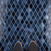 SomerTile - Hudson Kite Porcelain Mosaic - Midnight Floor View