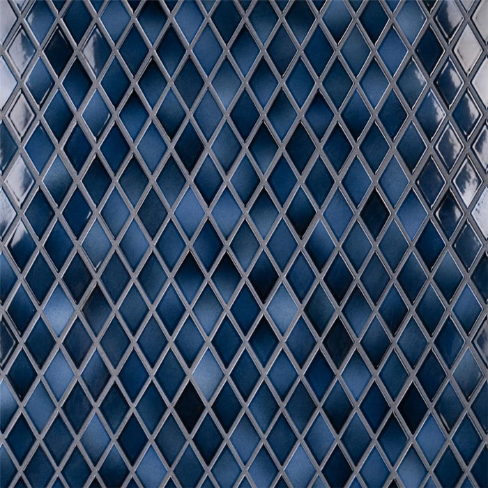 SomerTile - Hudson Kite Porcelain Mosaic - Midnight Variation