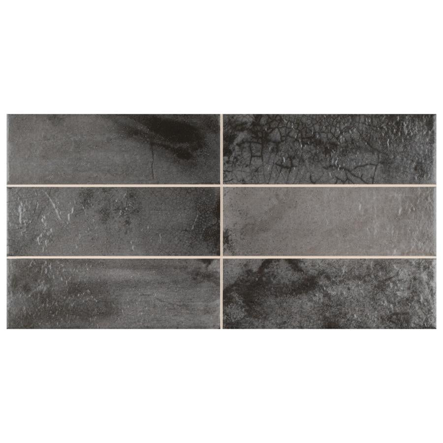 SomerTile - Kings Raku Ceramic Wall Tile – Black