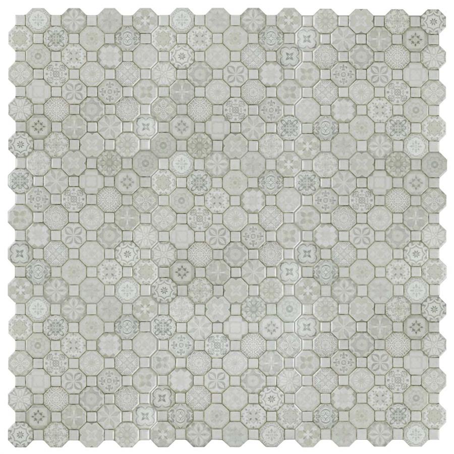 SomerTile - Tessera Ceramic Tile - White Installed