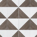 SomerTile - Triangle 6”x 6” Ceramic Wall Tile - Rustique Glossy Brown Installed 3