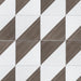 SomerTile - Triangle 6”x 6” Ceramic Wall Tile - Rustique Glossy Brown Installed 5