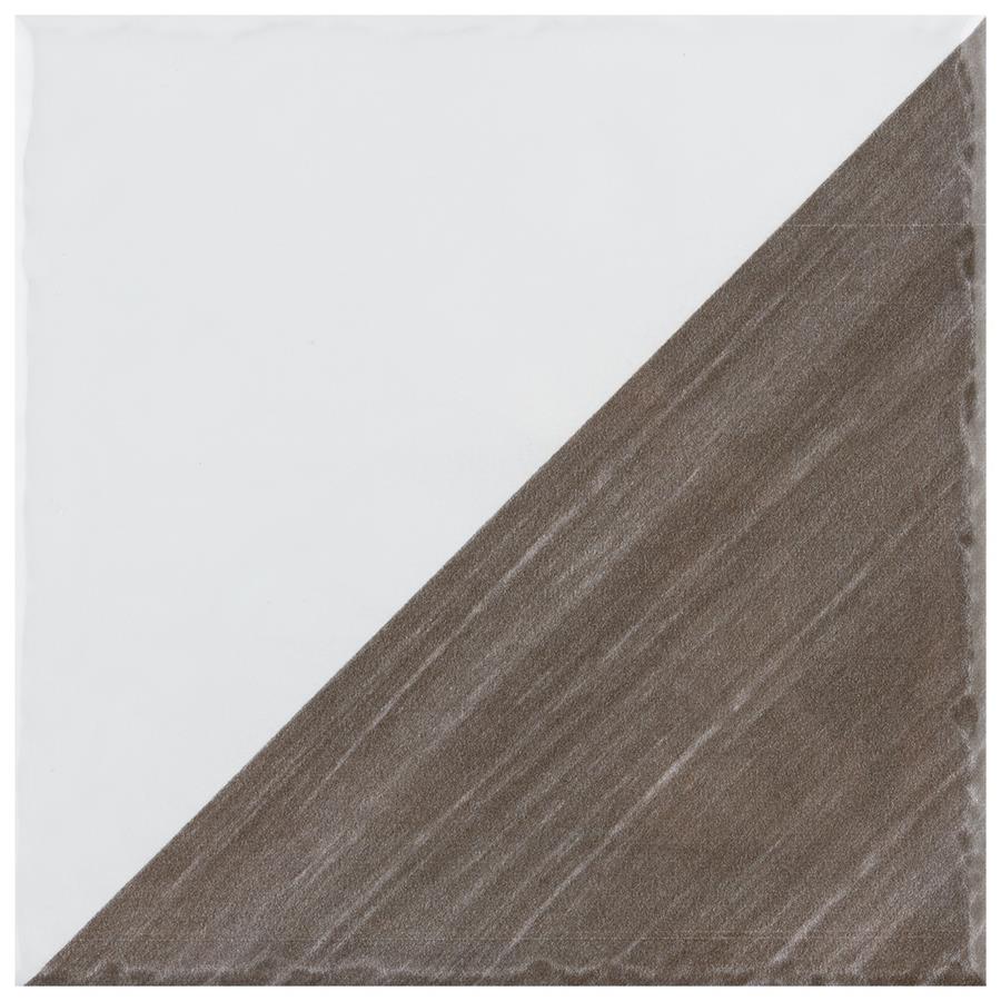 SomerTile - Triangle 6”x 6” Ceramic Wall Tile - Rustique Glossy Brown