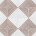 SomerTile - Triangle 6”x 6” Ceramic Wall Tile - Rustique Glossy Tauped Installed 3