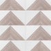 SomerTile - Triangle 6”x 6” Ceramic Wall Tile - Rustique Glossy Tauped Installed 4