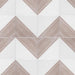 SomerTile - Triangle 6”x 6” Ceramic Wall Tile - Rustique Glossy Tauped Installed 5