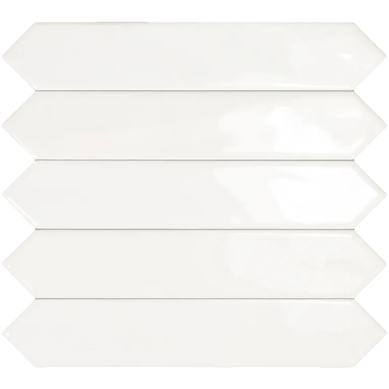 Arizona Tile - Spark Series - 2" x 10" Ceramic Picket Tile - Glossy White