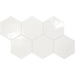  Arizona Tile - Spark Series - 6" x 7" Ceramic Hex Tile - Glossy White