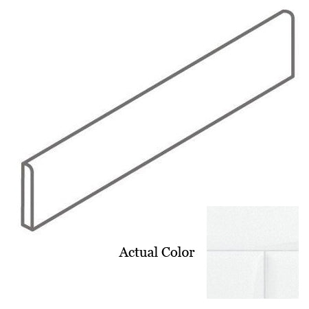 Stonepeak Ceramics - Adamas 4 in. x 12 in. Albus Porcelain Wall Bullnose