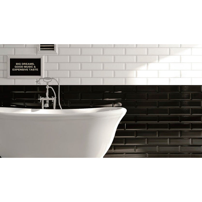 Stonepeak Ceramics - Adamas 4 in. x 12 in. Albus Porcelain Wall Bullnose