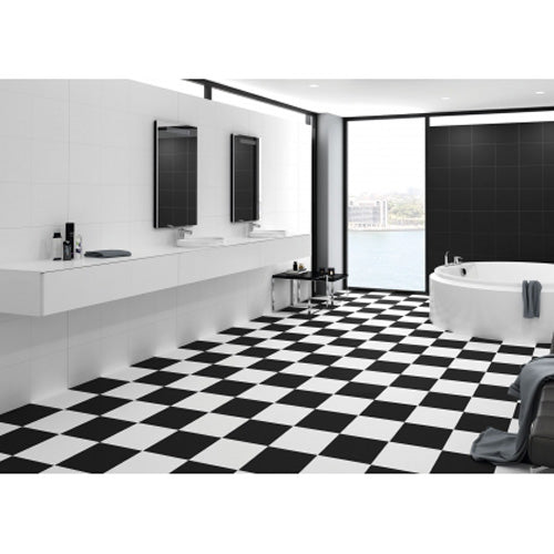 Tamiami - Blanco 24&quot; x 24&quot; Rectified Porcelain Tile - Blanco Matte Installed