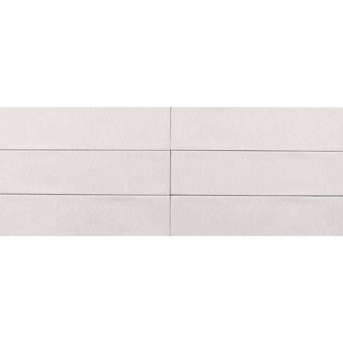 Tesoro - Albatross 3 in. x 12 in. Ceramic Wall Tile - Cream Deco Extra
