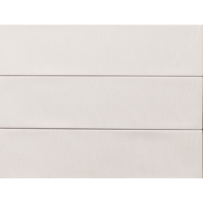 Tesoro - Albatross 3 in. x 12 in. Ceramic Wall Tile - Cream Deco