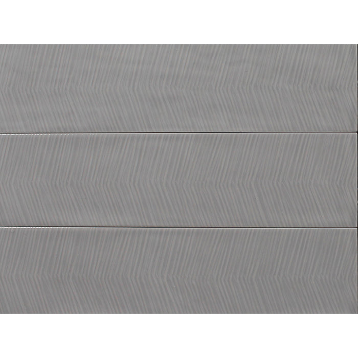 Tesoro - Albatross 3 in. x 12 in. Ceramic Wall Tile - Grey Arrow Deco