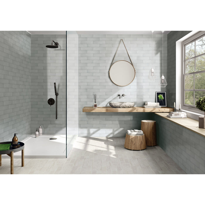 Tesoro - Albatross 3 in. x 12 in. Ceramic Wall Tile - Grey Arrow Deco