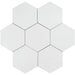 Tesoro - Albatross Hex 7 in. x 8 in. Ceramic Wall Tile - White Matte