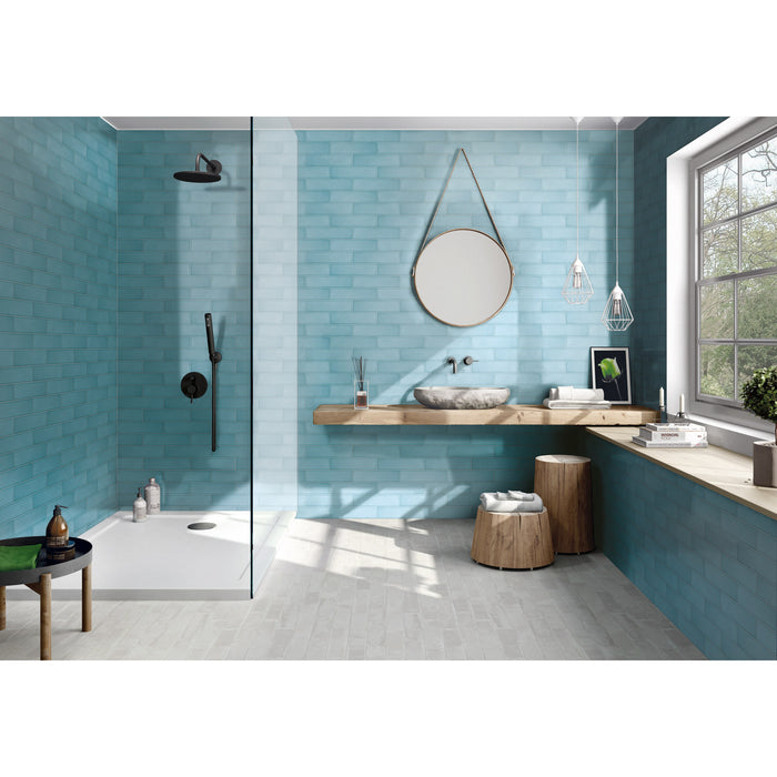 Tesoro - Albatross 3 in. x 12 in. Ceramic Wall Tile - Sky Deco Installed