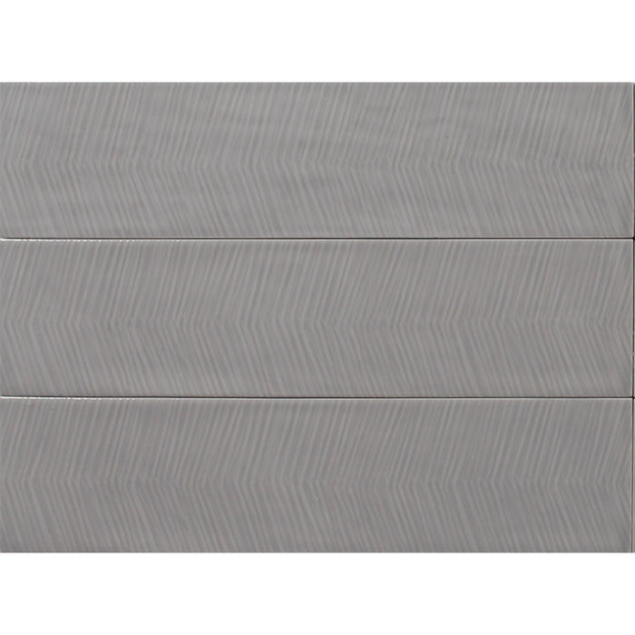 Tesoro - Albatross 3 in. x 12 in. Ceramic Wall Tile - Smoke Deco