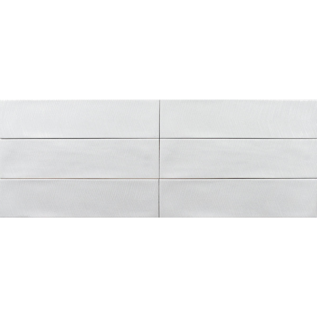 Tesoro - Albatross 3 in. x 12 in. Ceramic Wall Tile - White Deco Extra