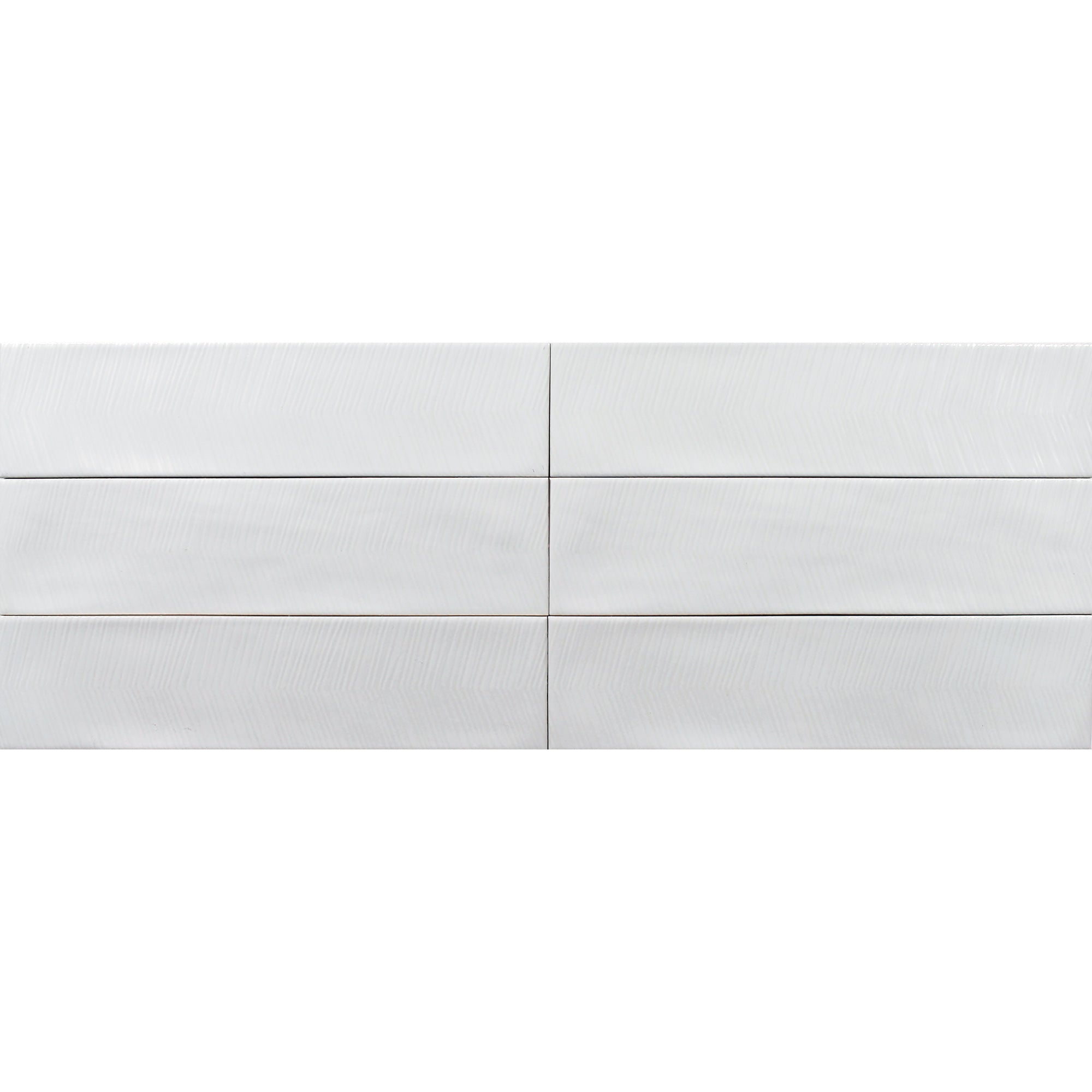 Tesoro - Albatross 3 in. x 12 in. Ceramic Wall Tile - White Deco