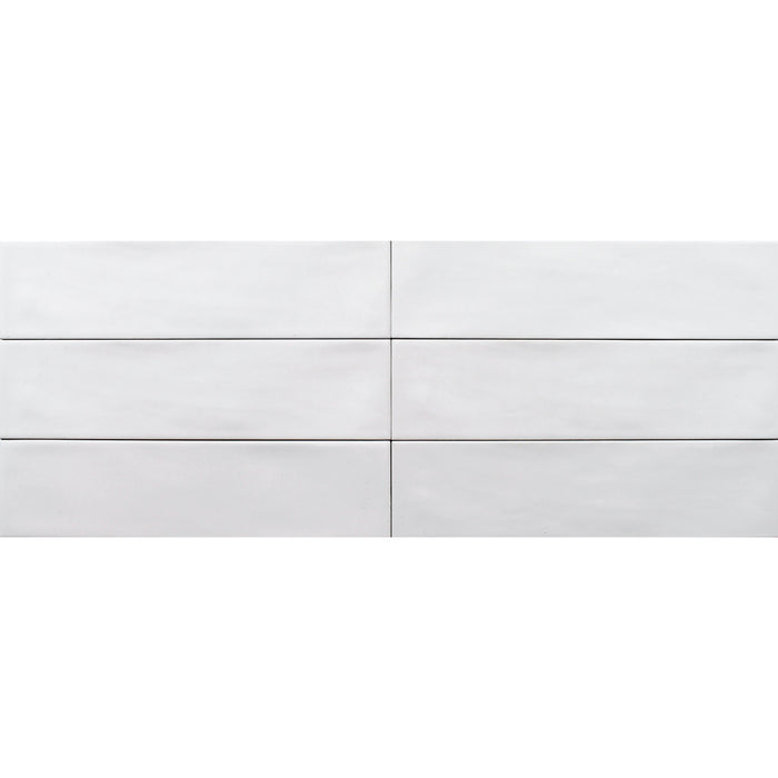Tesoro - Albatross 3 in. x 12 in. Ceramic Wall Tile - White Extra
