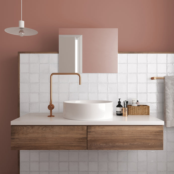 Tesoro - Altea 4 in. x 4 in. Wall Tile - White Installed