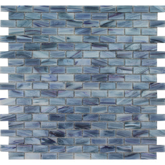 Aquatica by Tesoro - Aurora Series 1/2 in. x 1 in. Glass Mosaic- Azurite