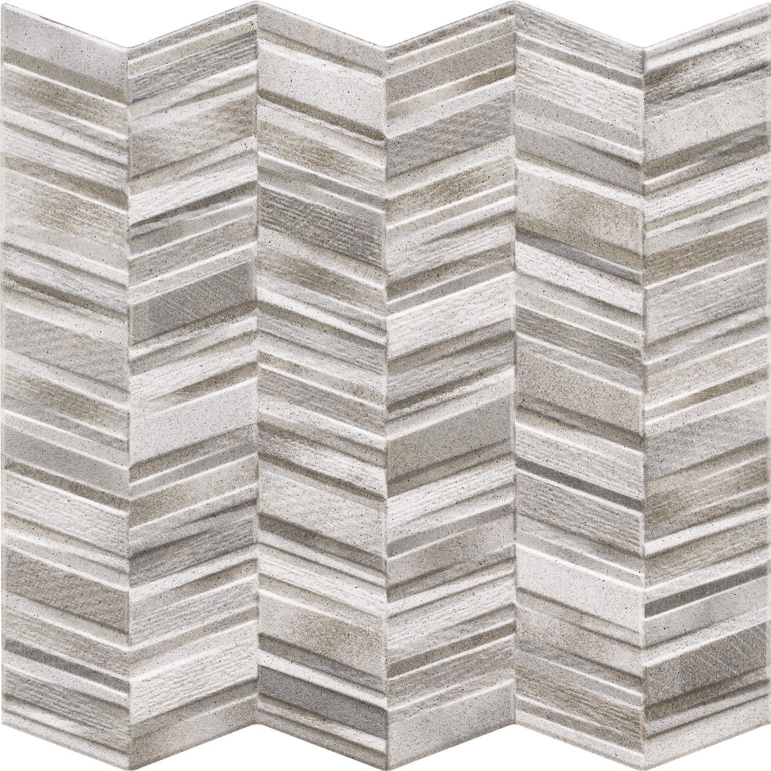 Tesoro - Chevron Porcelain Mosaic - Grey