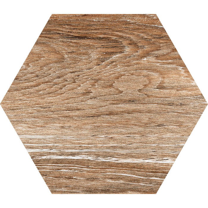 Tesoro - Gauguin Wood Hex Porcelain Tile - Mix Hex 2