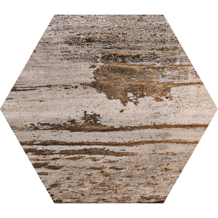 Tesoro - Gauguin Wood Hex Porcelain Tile - Mix Hex 3