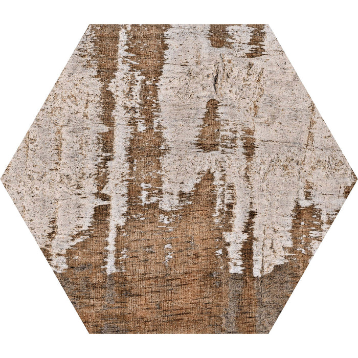 Tesoro - Gauguin Wood Hex Porcelain Tile - Mix Hex 8