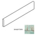 Tesoro Decorative Collection - Grunge Ceramic 3 in. x. 12 in. Bullnose Wall Tile - Aqua