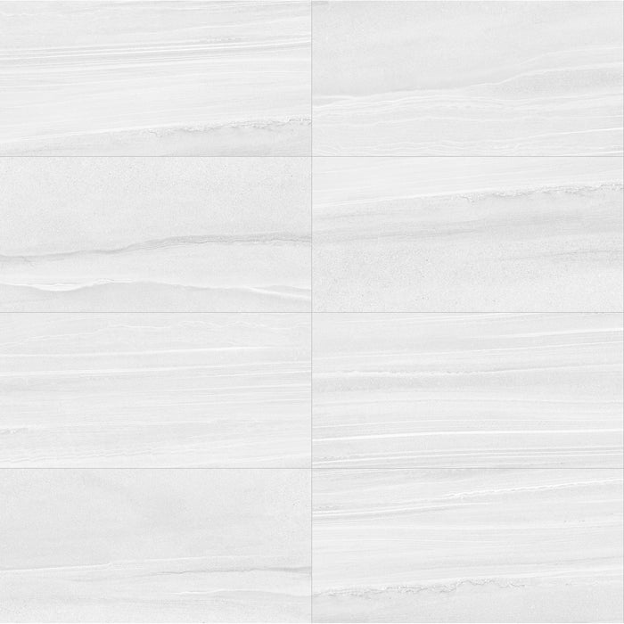 Tesoro - Isla Series - 12 in. x 24 in. Pressed Porcelain Tile - White
