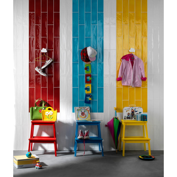Tesoro - Joyful 4" x 16" Subway Tile - Mango Room Scene