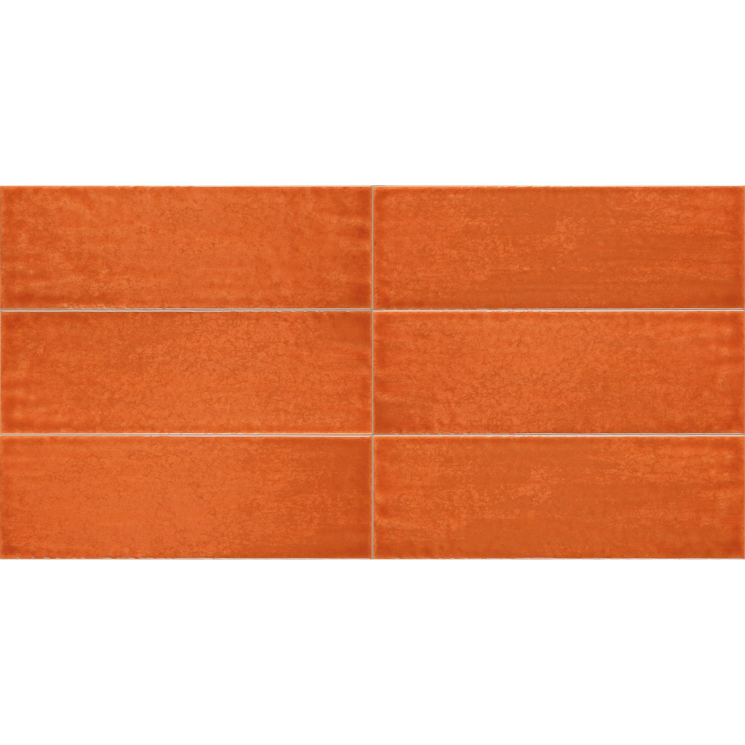 Tesoro - Maiolica 4 in. x 12 in. Ceramic Wall Tile - Arancio