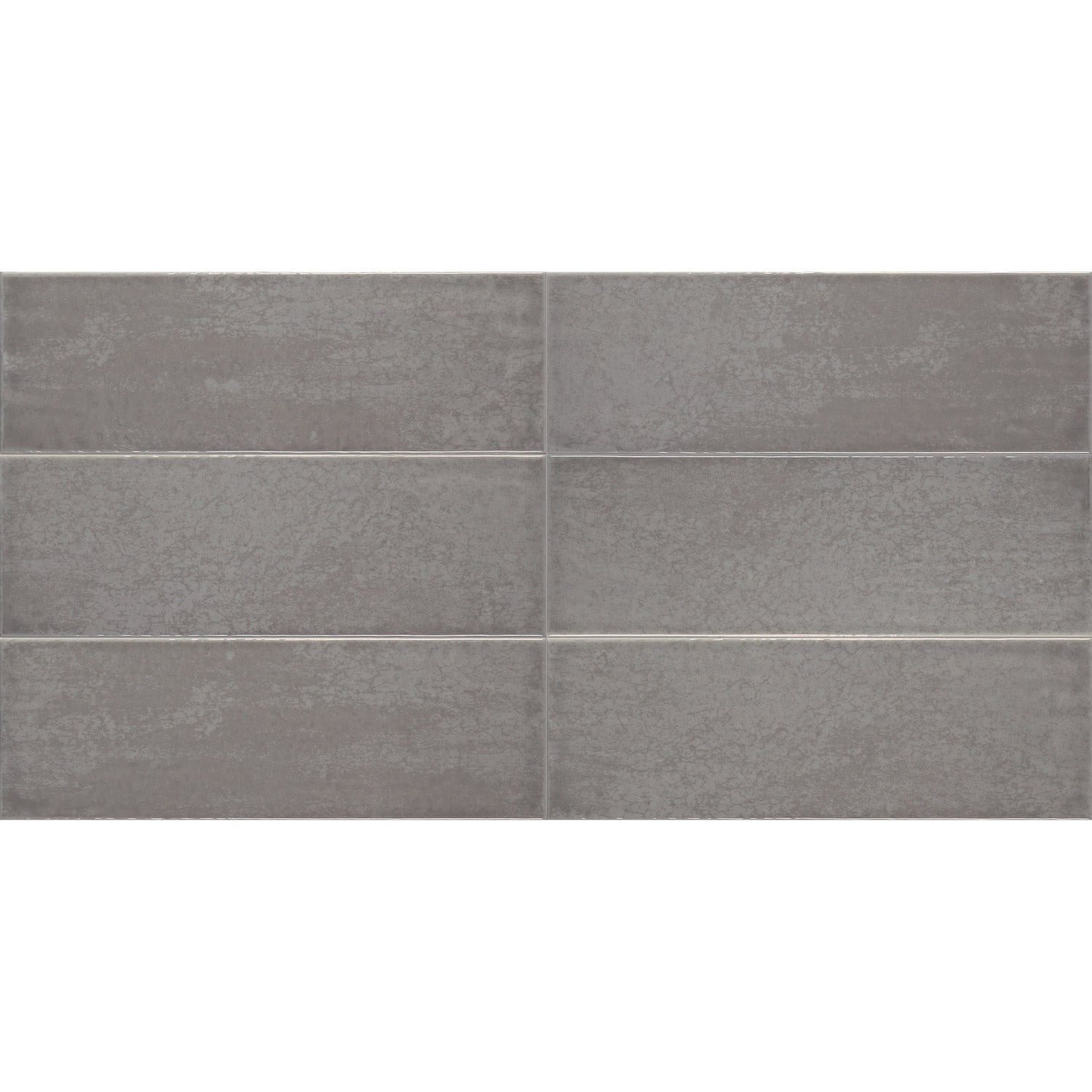 Tesoro - Maiolica 4 in. x 12 in. Ceramic Wall Tile - Grigio