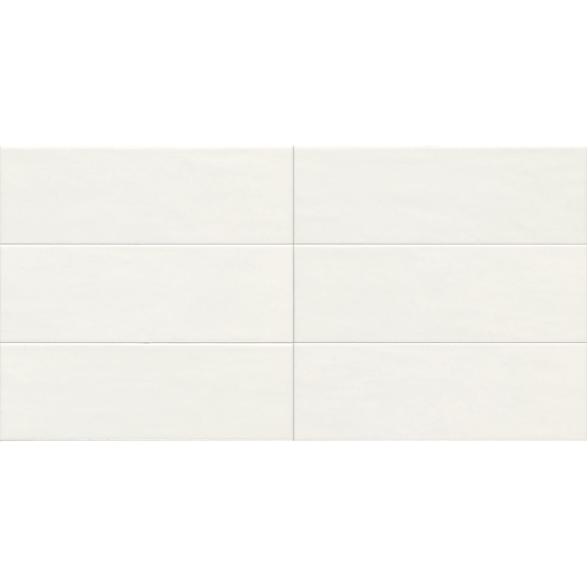 Tesoro - Maiolica 4 in. x 12 in. Ceramic Wall Tile - Latte Installed