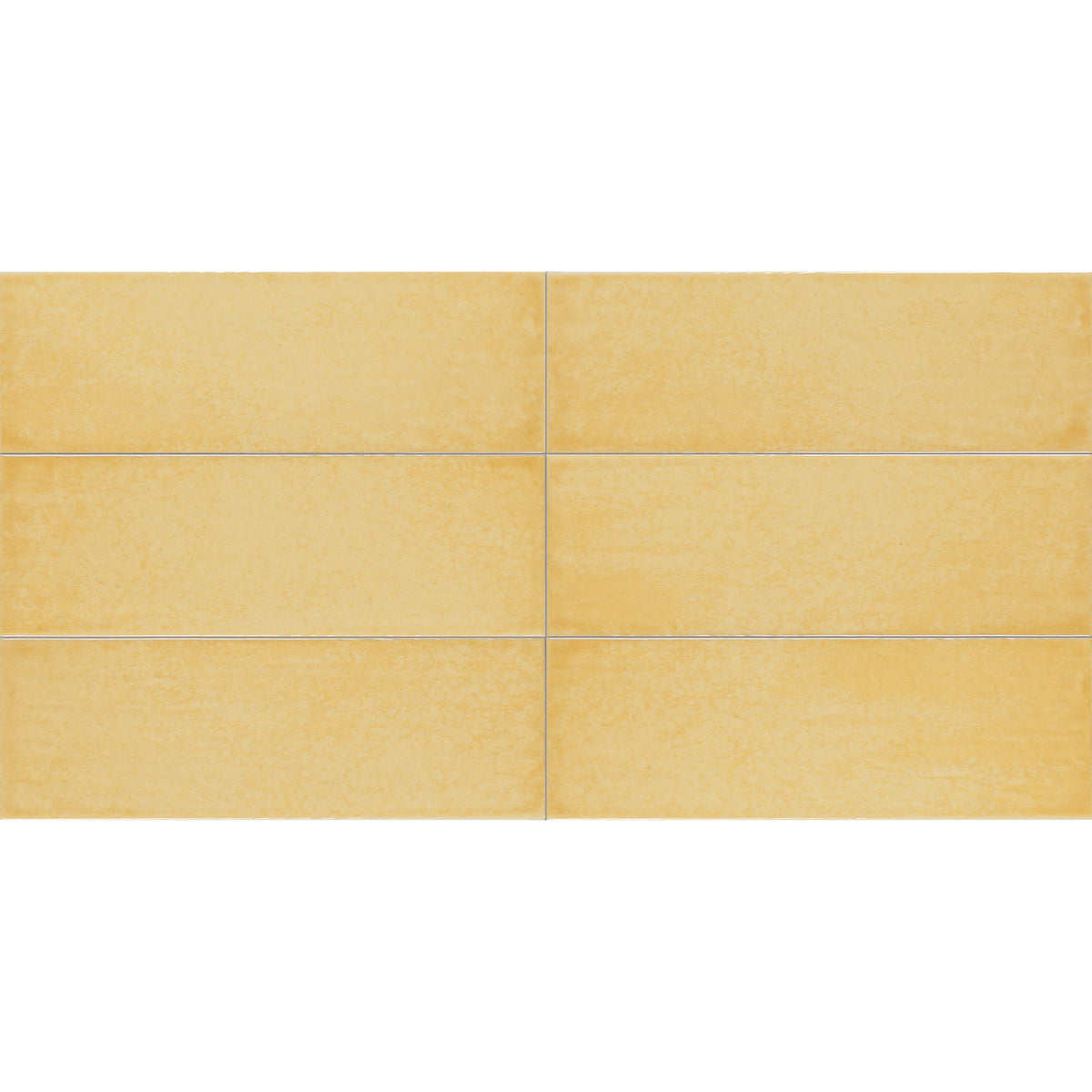 Tesoro - Maiolica 4 in. x 12 in. Ceramic Wall Tile - Ocra Installed
