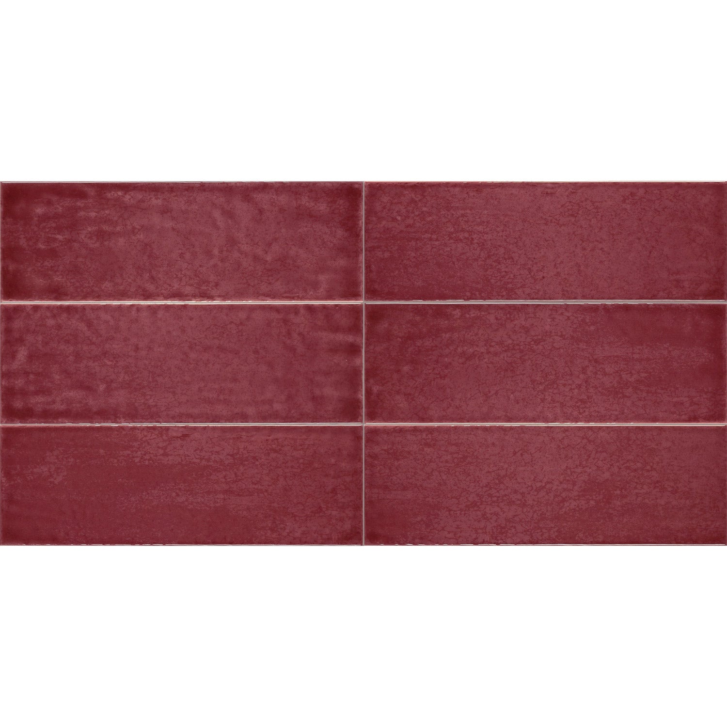 Tesoro - Maiolica 4 in. x 12 in. Ceramic Wall Tile - Prugna