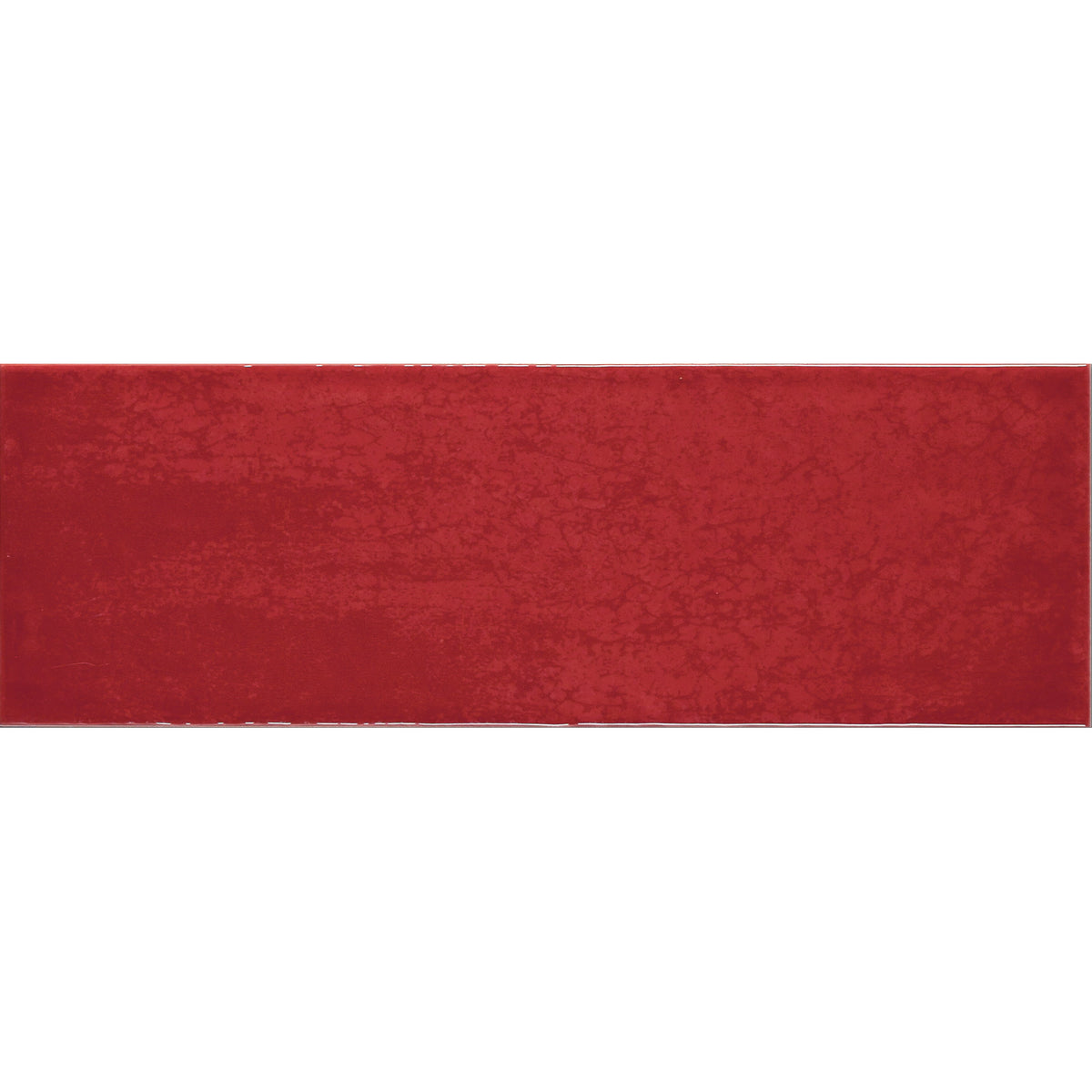 Tesoro - Maiolica 4 in. x 12 in. Ceramic Wall Tile - Rosso