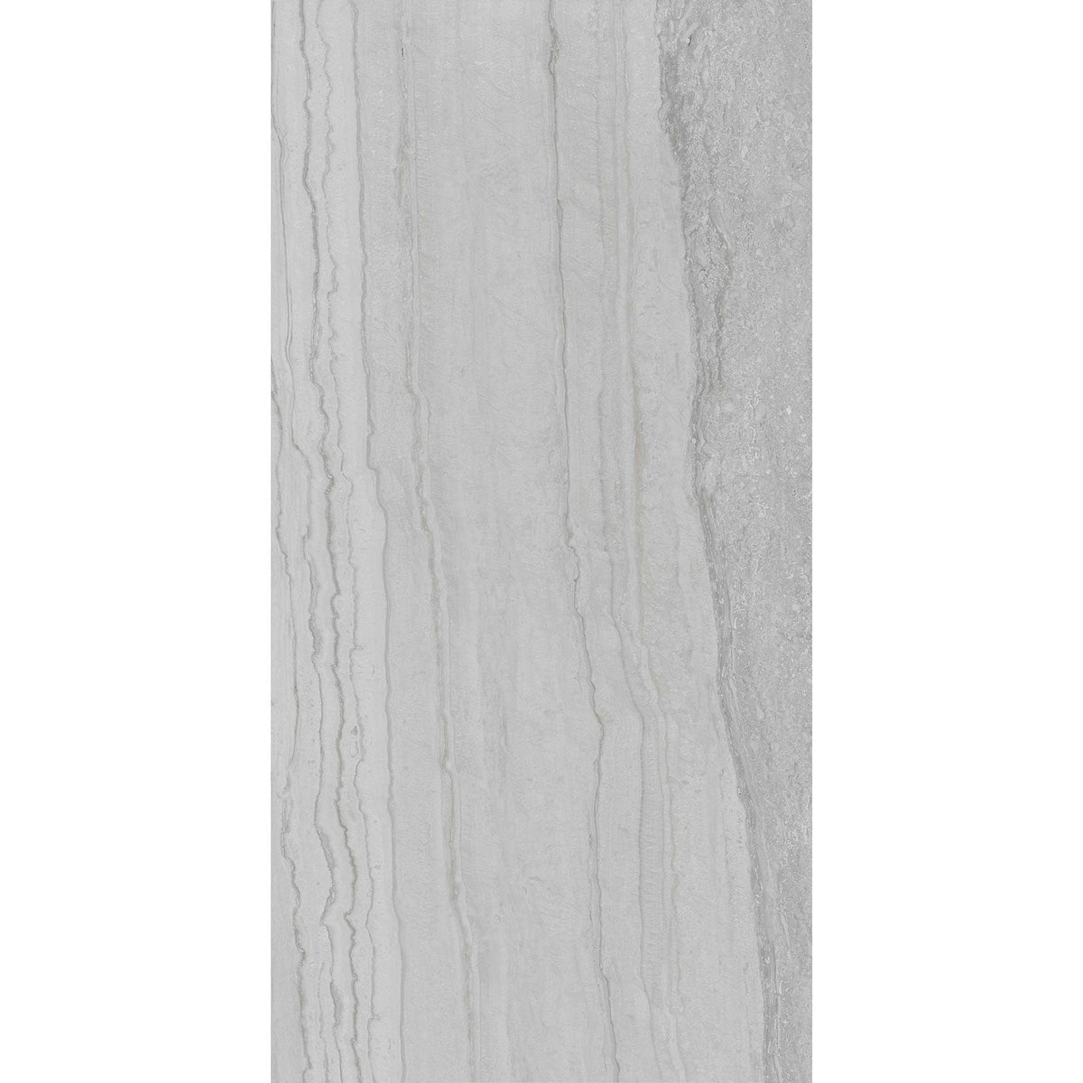 Tesoro - Memento - 12 in. x 24 in. Porcelain Tile - Grey Polished