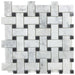 Tesoro Metropolitan Blends - Basketweave White Carrara with Black Dot