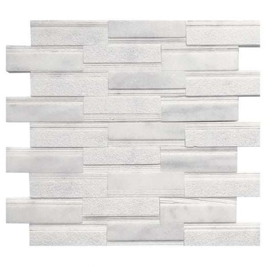 Tesoro Metropolitan Contempo - Carrara Multi Irregular Mosaic