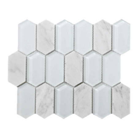 Tesoro Metropolitan Stone and Glass Blends - Carrara Polished Picket